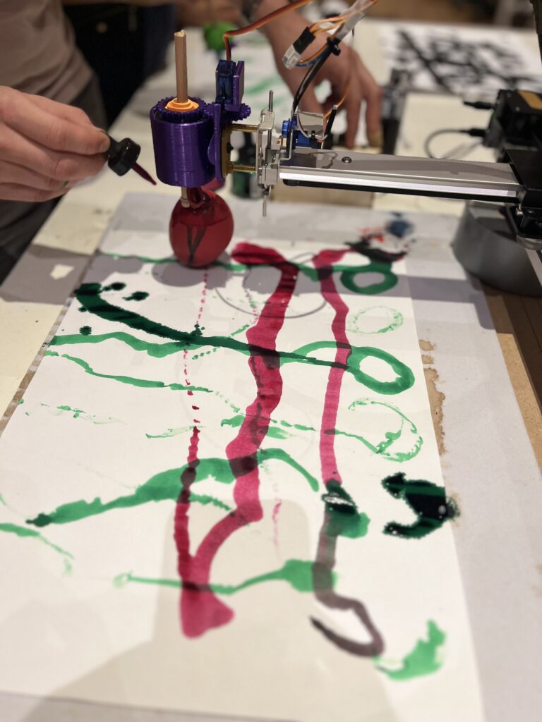 AxiDraw elevated on duct tape