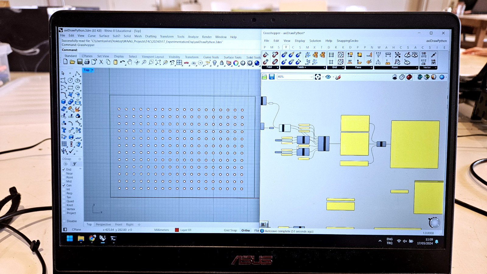 Results from testing day 1